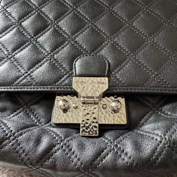 MARC JACOBS BAROQUE BAG BLACK QUILTED LEATHER CHAIN STRAP - Picture 3 of 15